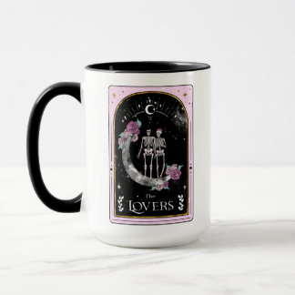Tarot Card De Lovers Moon Pink Witchy Celestial Mok