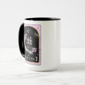 Tarot Card De Lovers Moon Pink Witchy Celestial Mok (Voorkant links)