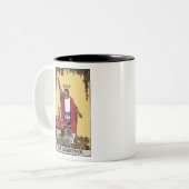 Tarot Card - De Magicus Tweekleurige Koffiemok (Voorkant links)