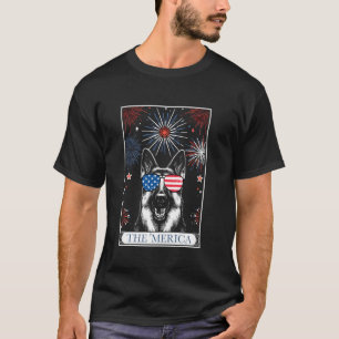 Tarot Card Duitse Herdershond Vader 4 juli VS Amer T-shirt
