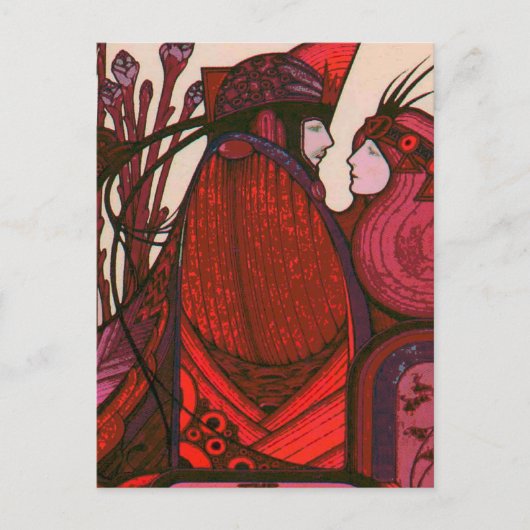 TAROT CARD ONTWERP DE LOVERS BRIEFKAART (Voorkant)