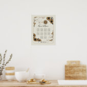 Tarot Card Table 10 Seating Plan Wedding Sun Moon  Poster (Keuken)