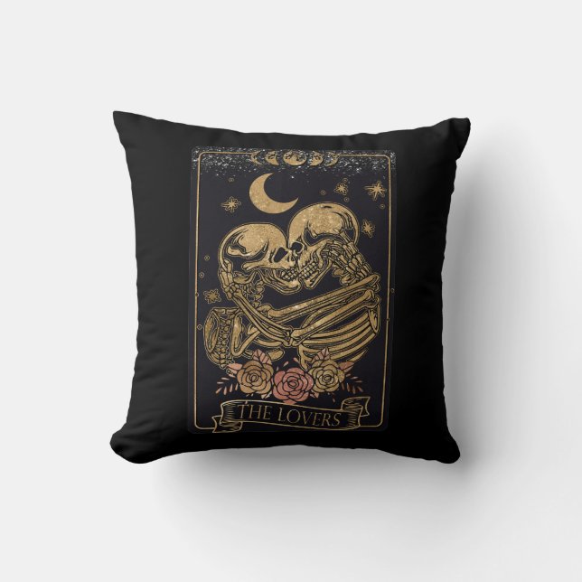 Tarot Card The Lovers - Throw Pillow Kussen (Voorkant)