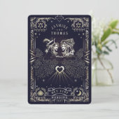 Tarot Card Wedding Uitnodiging (Staand voorkant)