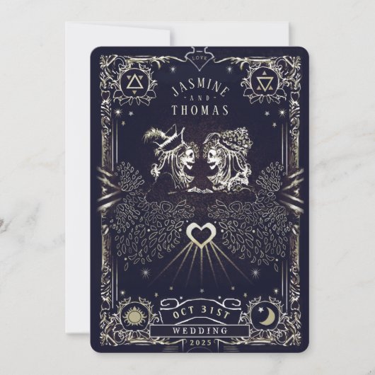 Tarot Card Wedding Uitnodiging (Voorkant)