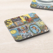 Tarot Cards Collage Bier Onderzetter (Linkerzijde)