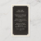 Tarot céleste Gratitude merci Carte de visite (Dos)