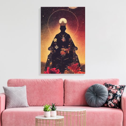 tarot : de keizer , de koning canvas afdruk (Insitu (Woonkamer))