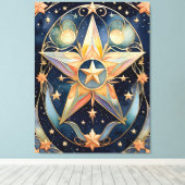 Tarot - de ster canvas afdruk (Insitu (Houten vloer))