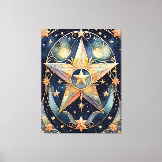 Tarot - de ster canvas afdruk (Voorkant)