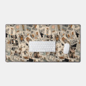 Tarot Desk Mat - Tarot Kaart Pattern -  (Keyboard & Muis)