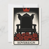 Tarot Domme - Soevereine Kaart Notitiekaartje (Voorkant)