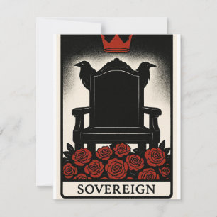 Tarot Domme - Soevereine Kaart Notitiekaartje
