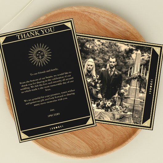 Tarot Elegant Hartelijk dank voor de zwarte goudfo Kaart