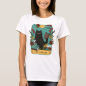 Tarot esthetische grappige kat de lezer boekhandel t-shirt (Voorkant)