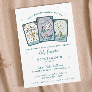 Tarot Geïnspireerde Our World Baby Shower Kaart