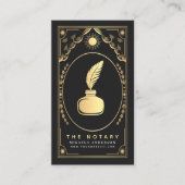 Tarot Gold & Black  Notaris Visitekaartje (Voorkant)