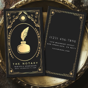 Tarot Gold & Black Notaris Visitekaartje