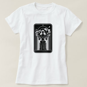 Tarot Hoge Priesteres Vrouw Wiet Roken Occult T-shirt