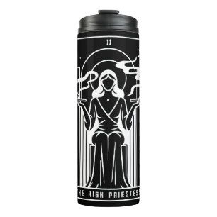 Tarot Hoge Priesteres Vrouw Wiet Roken Occult Thermosbeker