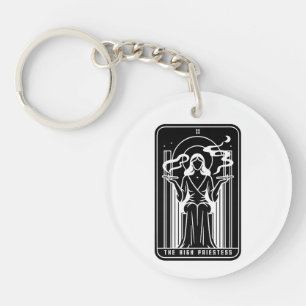 Tarot Hoge Priesteres Vrouwelijke Wiet Roken Occul Sleutelhanger