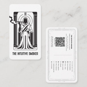 Tarot Hoge Priesteres Wiet Roken Social Media QR Visitekaartje