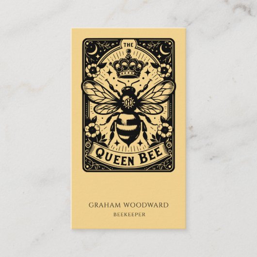 Tarot Honey Bee Apiary Beekeeper Honey Products  Visitekaartje (Voorkant)