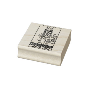 Tarot Kaart: Ace of Cups: gepersonaliseerde tekst Rubberstempel