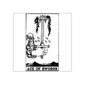 Tarot Kaart: Ace of Swords gepersonaliseerd Rubberstempel (Afrduk)