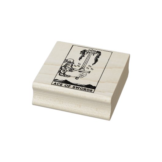 Tarot Kaart: Ace of Swords gepersonaliseerd Rubberstempel (Stempel)