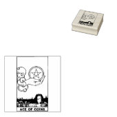 Tarot Kaart: Ace van munten / Pentacles gepersonal Rubberstempel (Gestempeld)