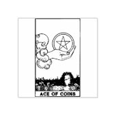 Tarot Kaart: Ace van munten / Pentacles gepersonal Rubberstempel (Afrduk)