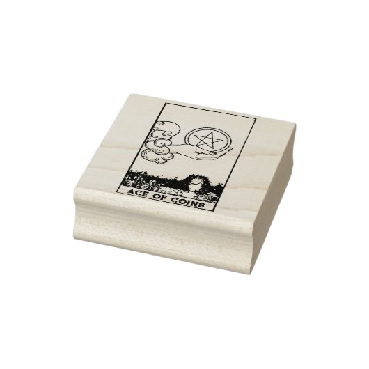 Tarot Kaart: Ace van munten / Pentacles gepersonal Rubberstempel (Stempel)