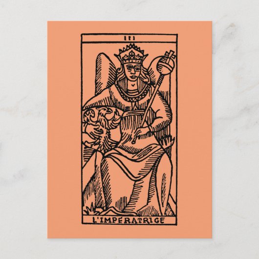 Tarot Kaart: De Empress Briefkaart (Voorkant)