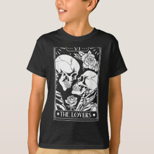Tarot Kaart De geliefden Skeleton Gothic Hallow T-shirt