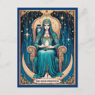 Tarot Kaart, de Hogepriesteres 2 Briefkaart