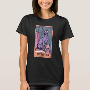 Tarot Kaart De Keizer En Sphynx Kat Occult Grap T-shirt