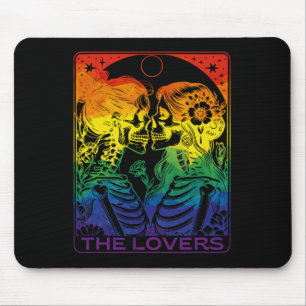 Tarot Kaart De Liefhebbers Regenboog Zoenen Lesbis Muismat
