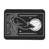 Tarot Kaart De Maan Wolf Howling Magneet (Horizontaal)