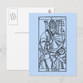 Tarot Kaart: De paus Briefkaart (Voorkant / Achterkant)