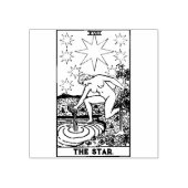 Tarot Kaart: De ster: gepersonaliseerde tekst Rubberstempel (Afrduk)
