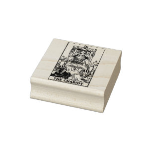 Tarot Kaart: De wagen: gepersonaliseerde tekst Rubberstempel