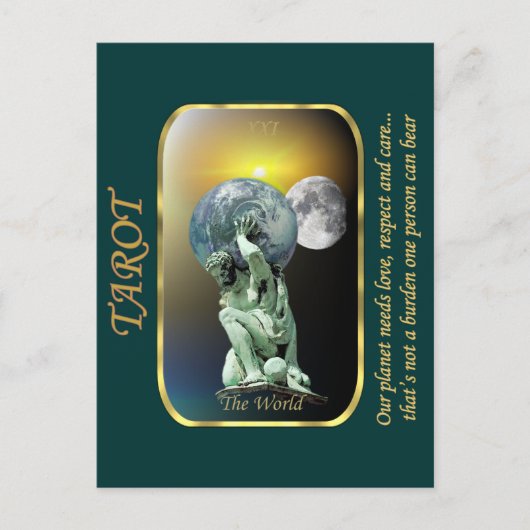 Tarot Kaart - De wereld (Voorkant)