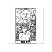 Tarot Kaart: De zon: gepersonaliseerde tekst Rubberstempel (Afrduk)