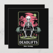 Tarot Kaart Deadlifts Funny Skeleton Workout Desig (Voorkant / Achterkant)
