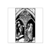 Tarot Kaart: Drie van munten: 3 van Pentacles Rubberstempel (Afrduk)