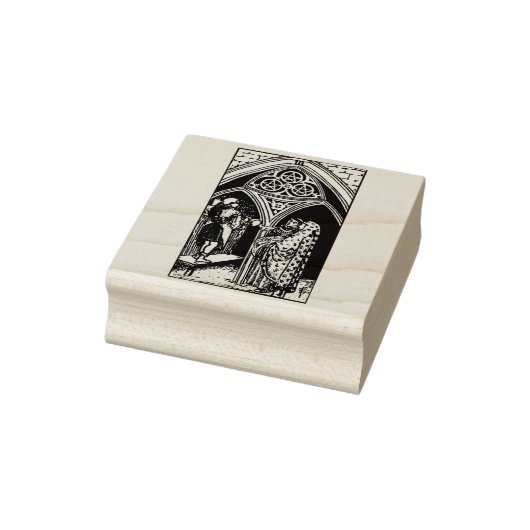 Tarot Kaart: Drie van munten: 3 van Pentacles Rubberstempel (Stempel)