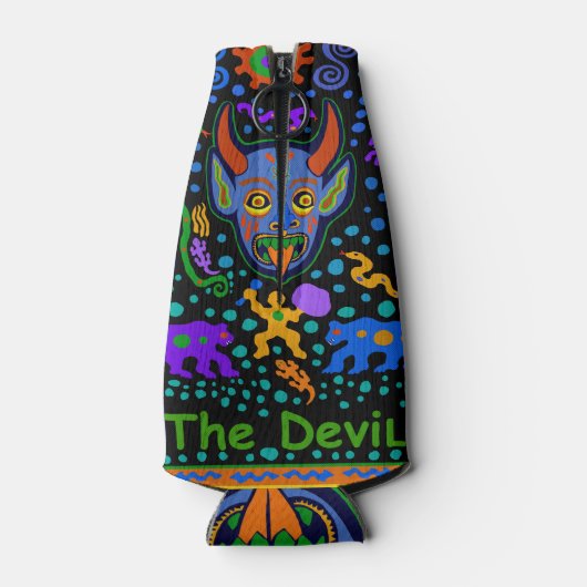 Tarot Kaart - DUIVEL - Koelbox Flesjeskoeler (Achterkant)