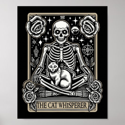 Tarot Kaart Emo Gothic - Occult De Kattenfluistera Poster (Voorkant)