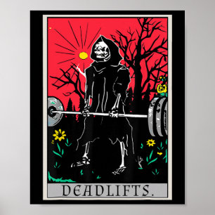 Tarot Kaart Funny Gym Deadlifts Workout Deadlift F Poster